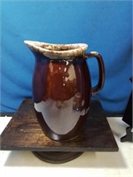 Hull pottery brown drip wear large water p