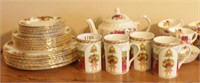 Group of Rose Pattern Tea & Plate Set