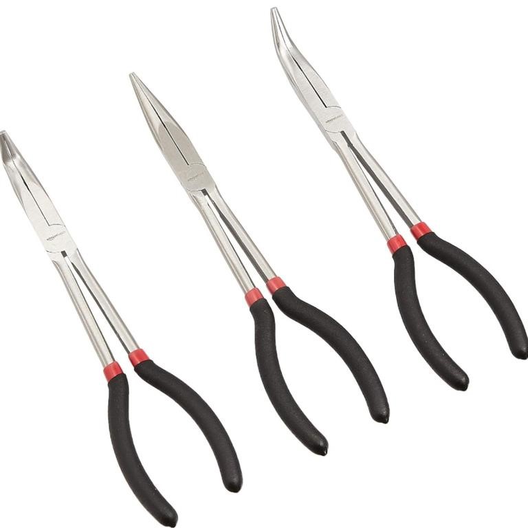 AMAZON BASICS, LONG REACH PLIERS SET, 3 PIECES