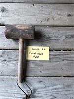 SMALL ANTIQUE  WOOD APPLE MALLET