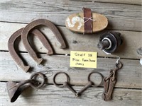VINTAGE HORSE TACK AND SHOES