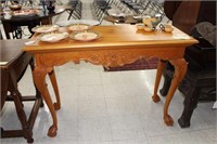 Inlay Carved Table w/Ball-Claw Feet