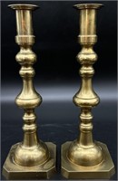 Pair Vintage Brass Candlesticks