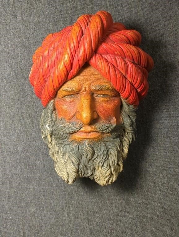 Vintage Chalkware Made in England Man in Red