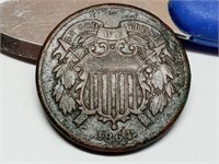 OF) 1864 two cent piece