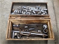 Wooden Tool Box w/Contents