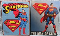 2- METAL SUPERMAN SIGNS