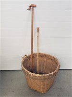 LARGE WICKER BASKET