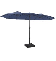 Phi Villa 15ft navy patio umbrella with base