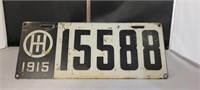 1915 Ohio License Plate