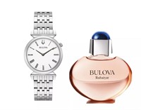 Bulova Women's Regatta Watch 30mm W/ Perfume Set