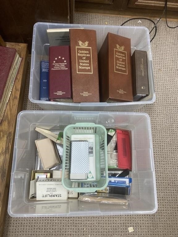 Lot Of Stamp Collection & Equipment