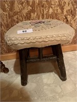 Natural Wood Vintage Foot Stool