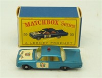 Vtg Matchbox 55 Police Patrol Car W/ Box Lesney