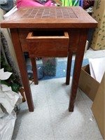 26 X 15 Wooden End Table with Drawer