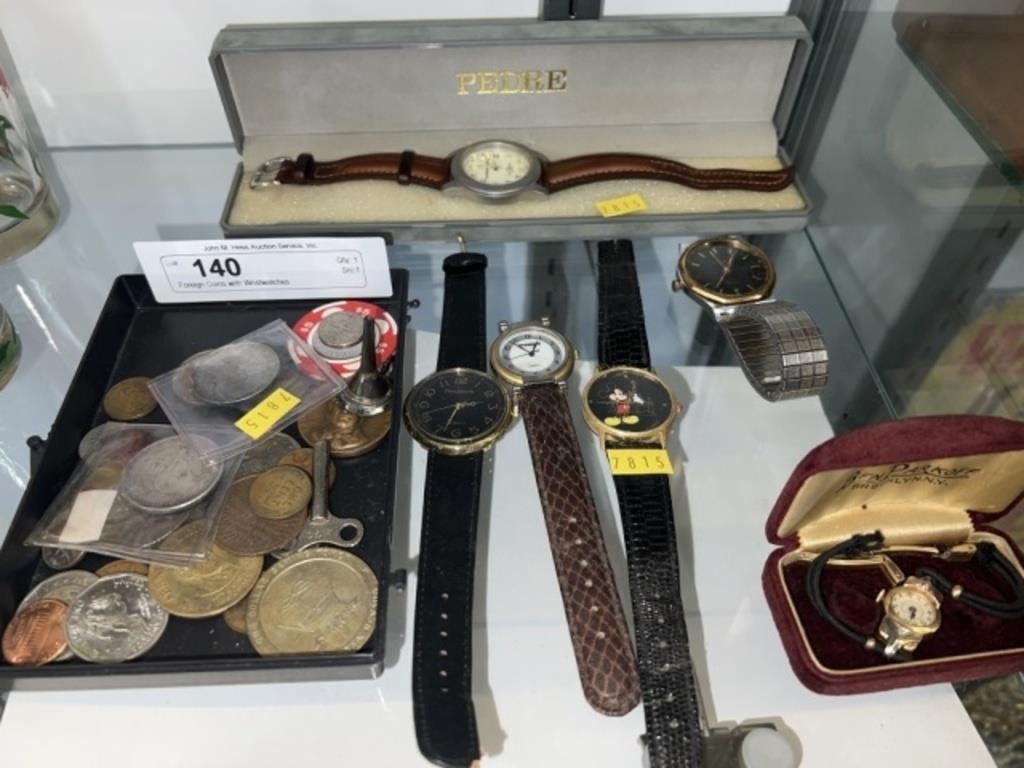 Foreign Coins with Wristwatches