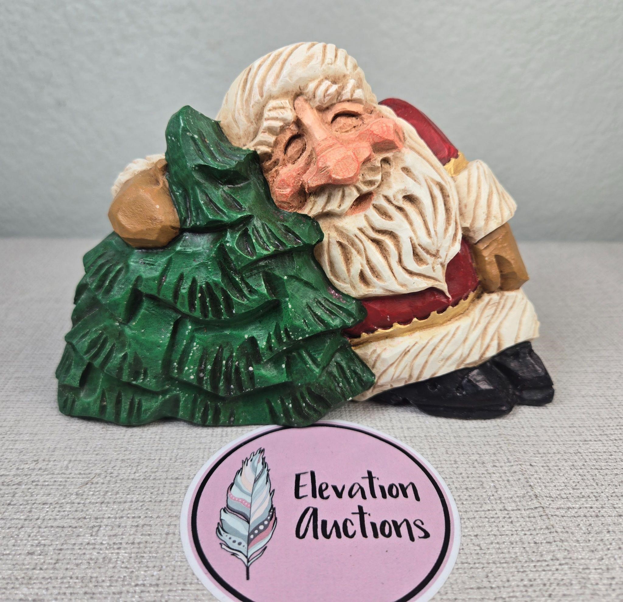 David Frykman Santa Hugging Tree Figurine