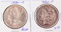 Coin 2 Morgan Silver Dollars 1880-O & 1882-P
