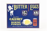 CALUMET BAKING POWDER BUTTER & EGGS SST SIGN