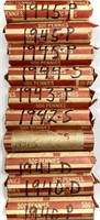 (10) Rolls 1940's Wheat Cent Penny Lot