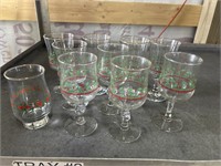 Set of Christmas glasses