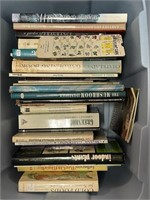 NICE LARGE LOT HARDCOVER BOOKS WITH TUB