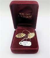 14k Gold Shell Earrings