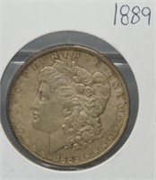 Silver U.S. Morgan 1 Dollar 1889 Fine