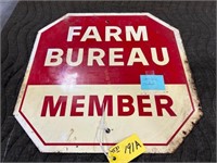 Double Sided Farm Bureau/Stop Sign