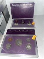 1991 & 92 mint proof sets
