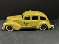 Vintage Cast Iron Yellow Taxi