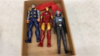 Lot of 3 12” Figures, Thor, Iron Man and Star