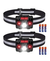 outlite 2 Pack LED Headlamp Flashlight with AAA