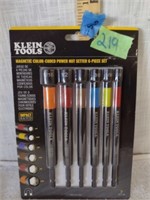 NEW Klein Tools Magnetic Power Nut Setter 6pc Set