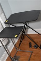 TWO SIDETABLES - FOLDING ONE IS COSCO