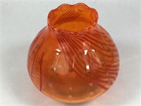 Signed Blown Glass Vase Dated 2002