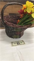 Vintage Basket & Flowers