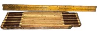 Vintage folding wooden ruler USA. Wooden