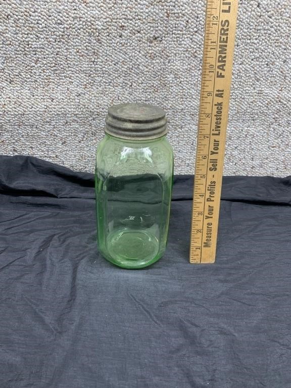 Green Jar with lid