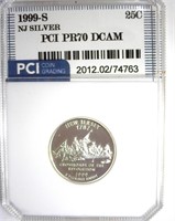 1999-S Silver Quarter PCI PR70 DCAM New Jersey