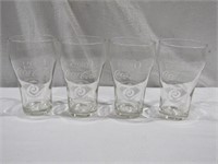 4- Coca Cola Glasses 5" T