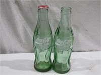 2- Georgia Green Coca Cola Bottles From Sweden