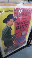 1949 MOVIE POSTER WILD BILL ELLIOT IN PLASTIC