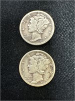 1919 S &1935 Mercury Dimes