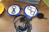 Two Portable Compact Disc CD Players