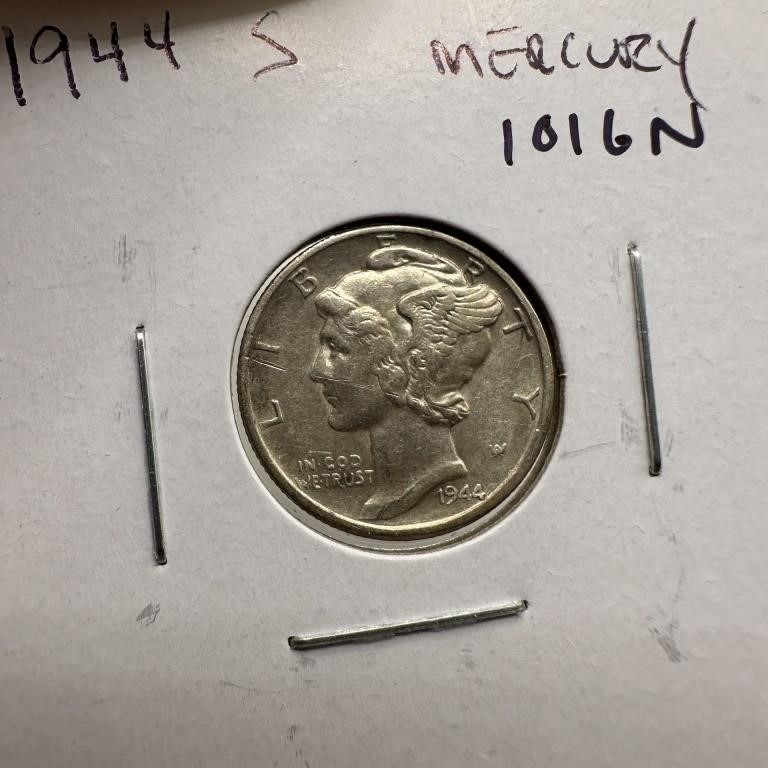 1944-S MERCURY SILVER DIME