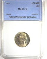 1979 Nickel MS67 FS LISTS $925 IN 66FS