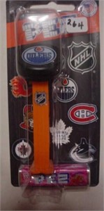 PEZ NHL Edmonton Oilers ice hockey puck, sealed