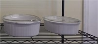 Corning Ware French White Casserole Dishes