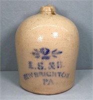 E.S.& B. 2-Gallon Stoneware Jug